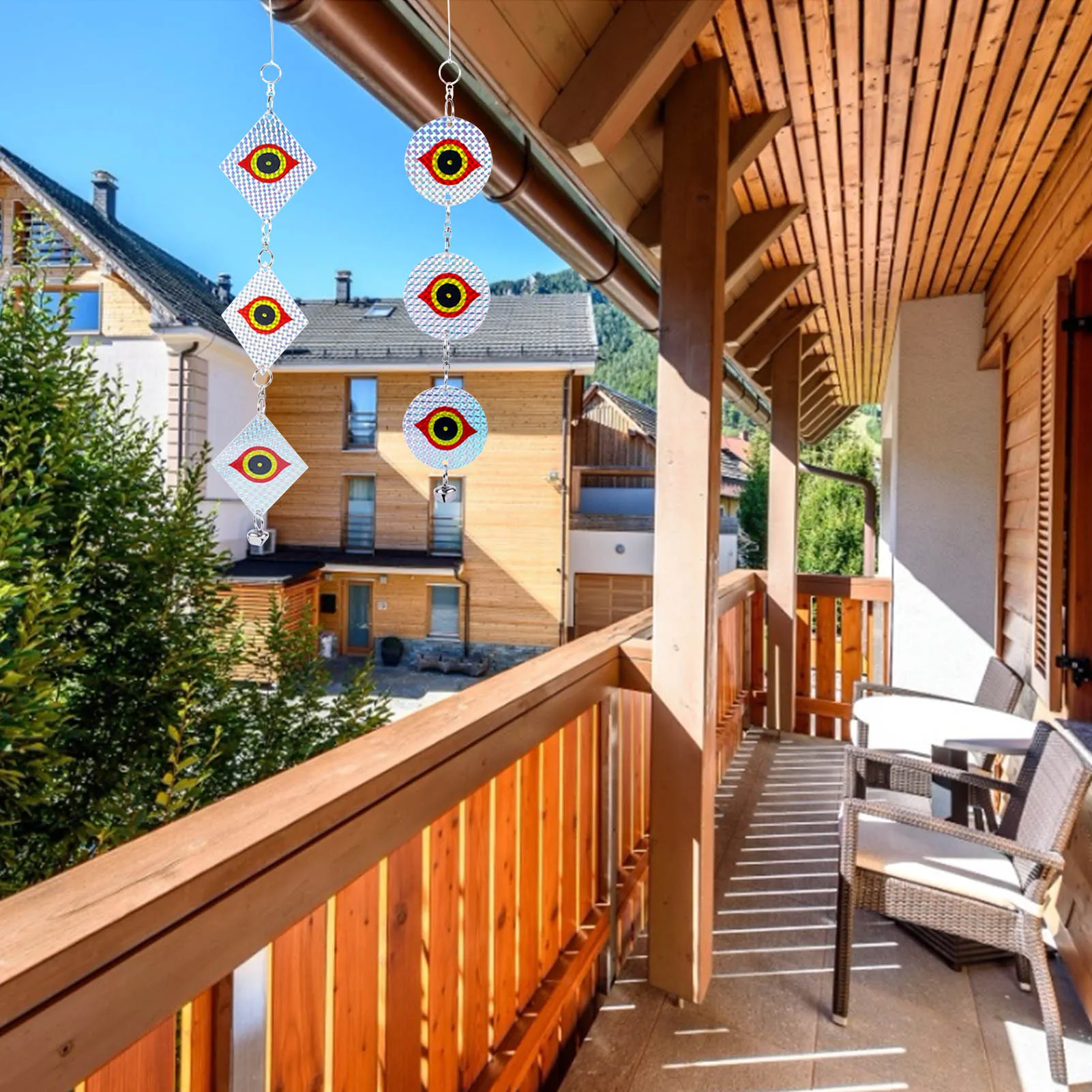 Садовый лазерный подвесной отражающий пугал для глаз защита от насекомых птиц и