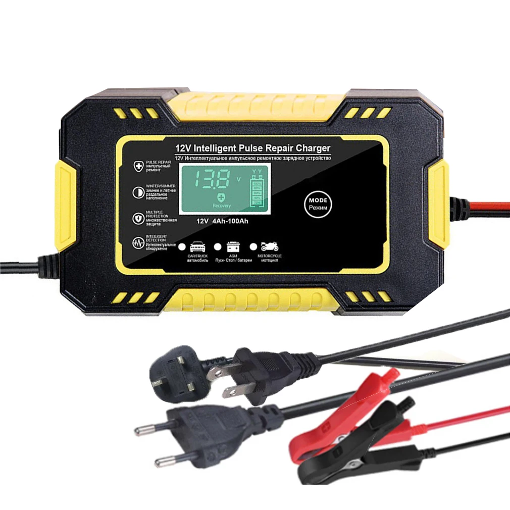 

Digital LCD Display Car Battery Charger 12V 24V Full Automatic Start-up Lead Acid Battery Charger 6A