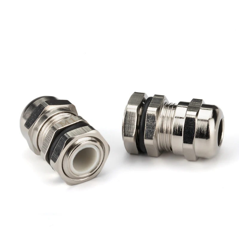 10 шт./лот никель латунь металл IP68 Водонепроницаемые кабельные ЖЕЛЕЗЫ соединитель
