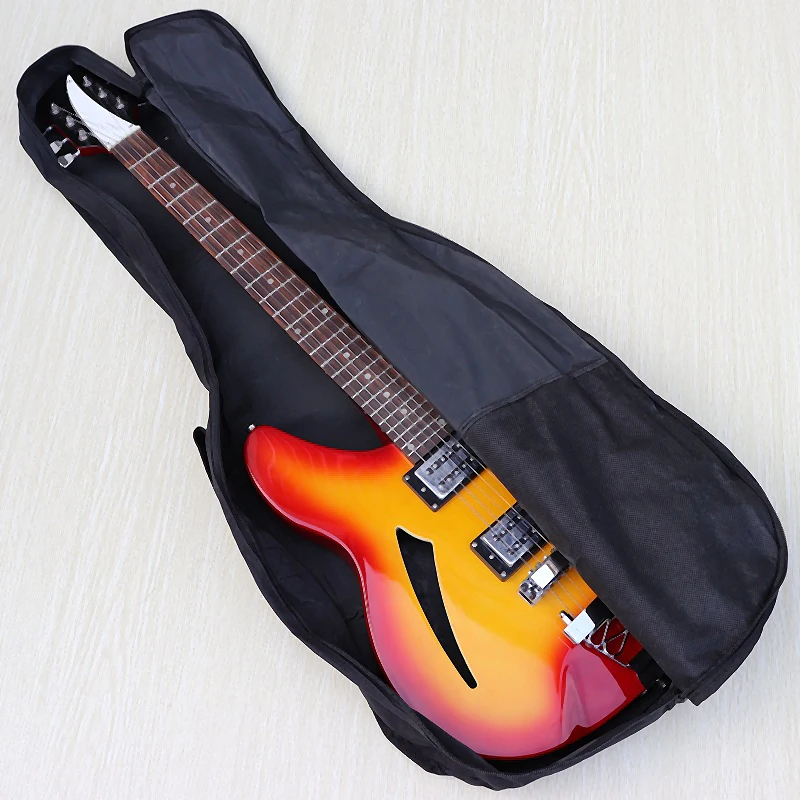 Sunburst цветная электрическая гитара из красного дерева, электрогитара ra 39 дюймов, глянцевая 6 струнная гитара, электронная гитара с бесплатной сумкой