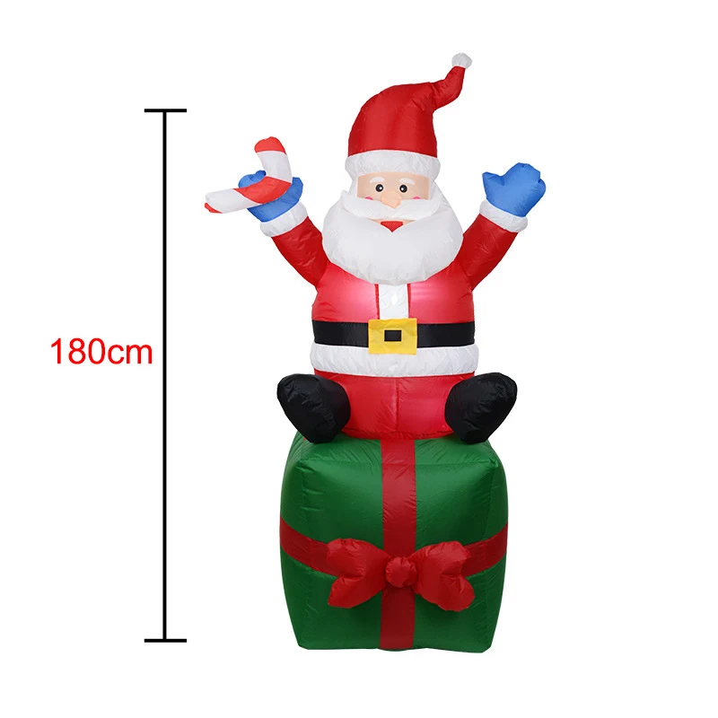 

Merry Christmas Inflatable Santa Clause Snowman Tree New Year Christmas Decoration Home Xmas Party Decor Built-In LED Light