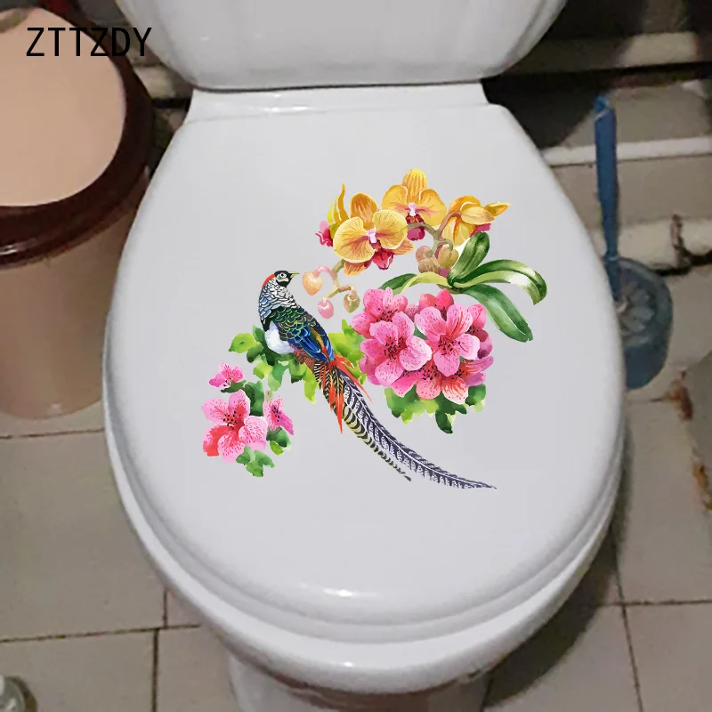 ZTTZDY 23.8×21.8CM Classical Art Pattern WC Decor Toilet Cover Stickers Home Room Wall Accessories T2-1393 | Дом и сад