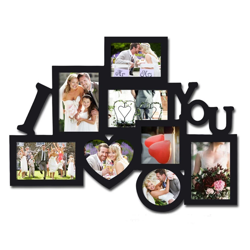 DIY фоторамка деревянная с надписью I Love You английская надпись Висячие