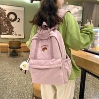 fashion backpack for ladies designer cute top handle nylon solid color sac large free shipping purse women shool bag with pocket