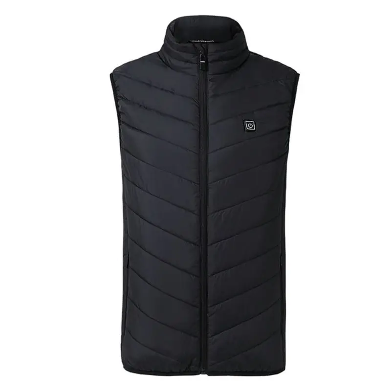 2021 Men Outdoor USB Infrared Heating Vest Jacket Men Winter Electric Heated Vest Waistcoat For Sports Hiking Oversized 5XL