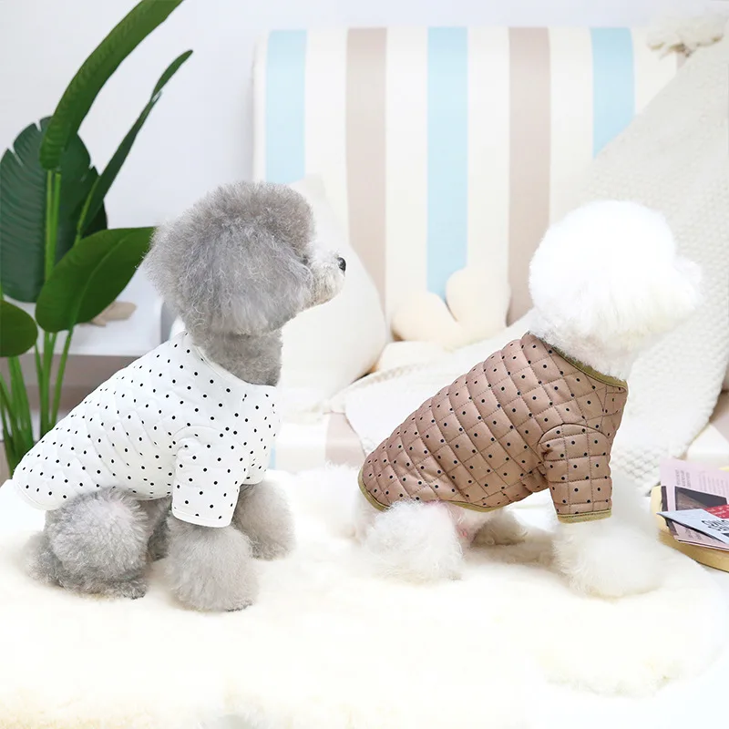 

Dog Clothes Winter Cotton-Padded Jacket Teddy Puppy Cold Weather Coats Vest for Small Medium Dogs Outfits Apparel Pet Clothes
