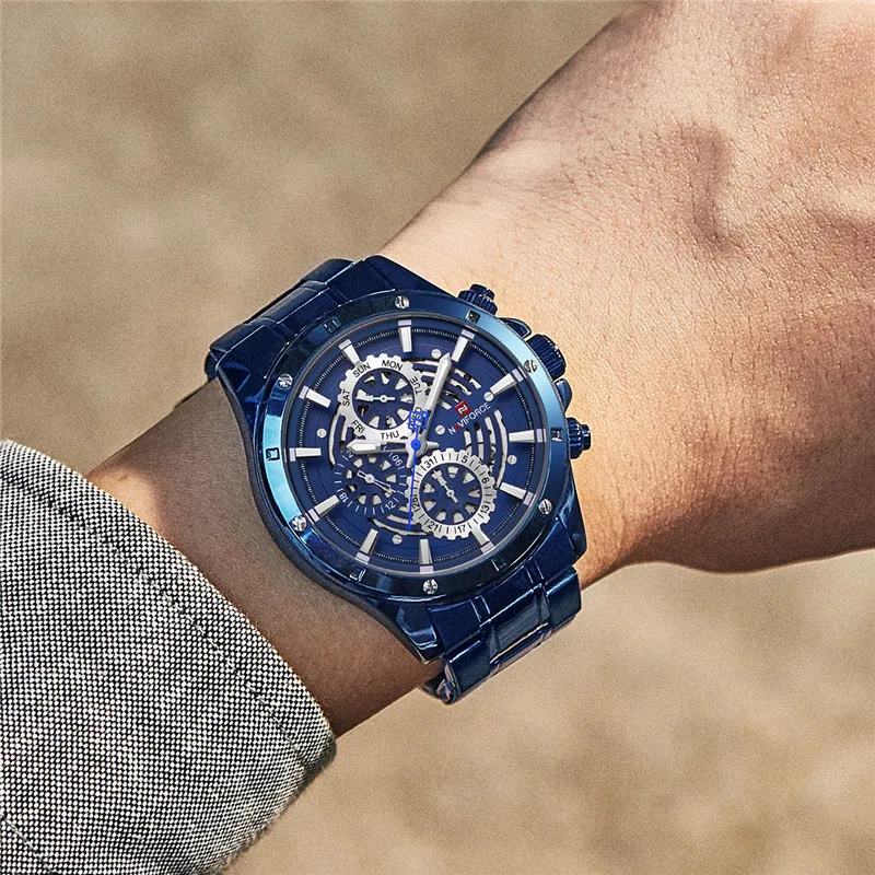 Мужские часы NAVIFORCE от ведущего бренда роскошные спортивные водонепроницаемые