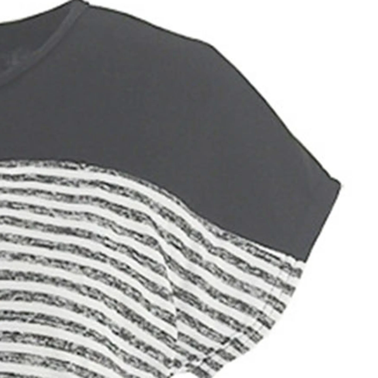 

Maternity T-Shirt Short-Sleeved Summer Polyester Round Neck Striped Breastfeeding Plus Size Vetement F4