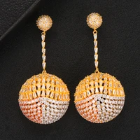 larrauri 2019 new super round balls long drop earrings for noble luxury romantic women bridal jewelry party show attractive