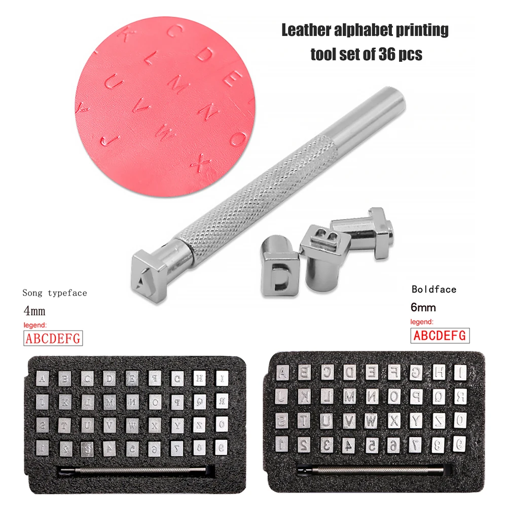 36 шт. Алфавит клеймовочная Печатный штамп инструмент английские буквы