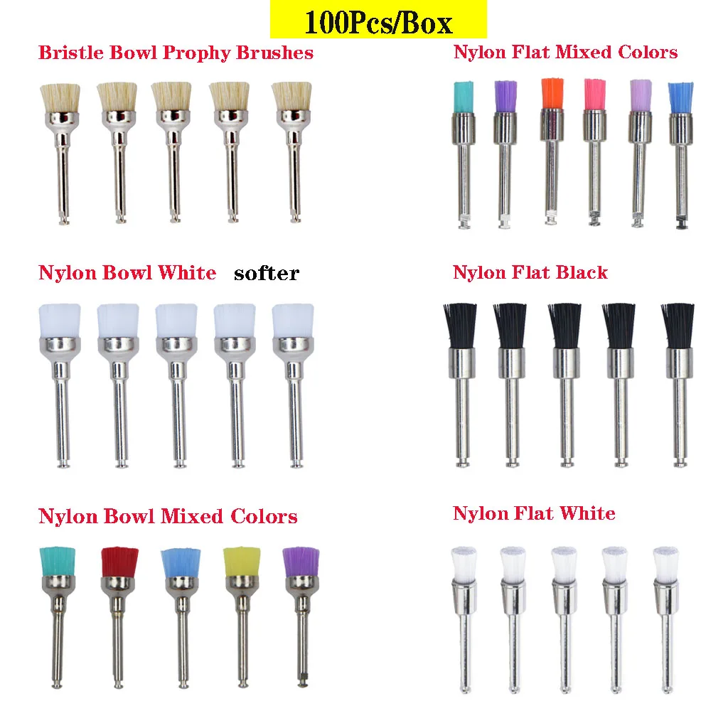 Cesoon 100 шт./кор. фильцы зуботехнические полировочные рисовальная нейлоновая кисть