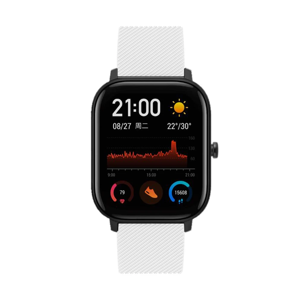Силиконовый ремешок для часов для Xiaomi Huami Amazfit GTS ремешок для часов Amazfit GTR 42 мм/Bip Lite 20 ММ Спортивный сменный Браслет