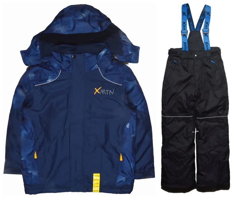 

Warm and thick boys and girls ski suits windproof and waterproof outdoor ski suits plus velvet and cotton for playing in the sno