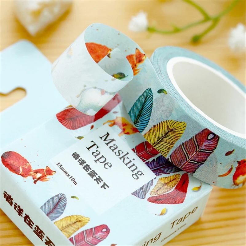 1 шт. размер 15 мм * 10 м Сделай Сам бродить в голубом небе васи ленты/маскирующая