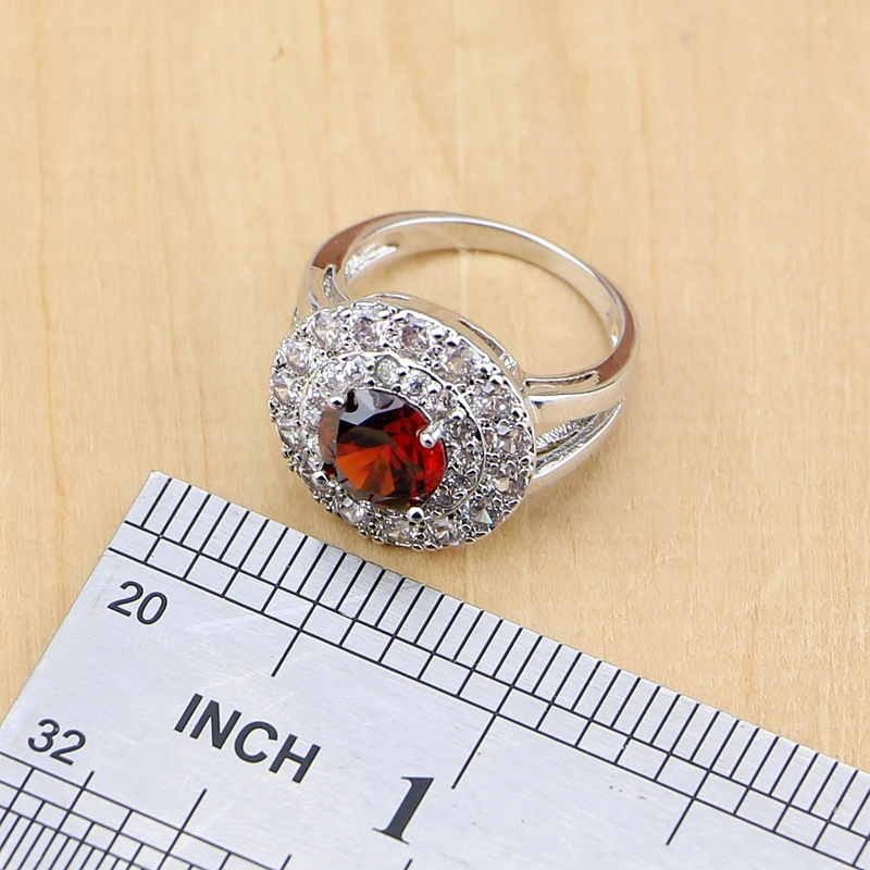 Комплект из колье серёг кольца и браслета серебра 925 пробы|jewelry sets for women|zircon jewelry