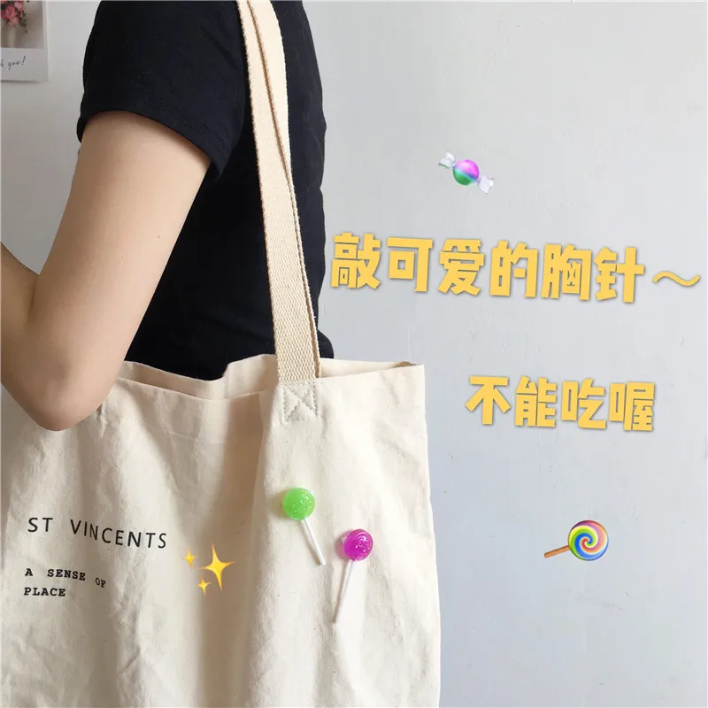 С рисунком леденца на палочке броши для женщин в Корейском стиле с милым значки