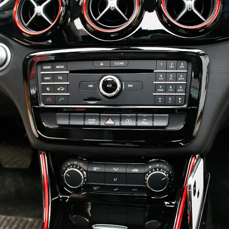 Carманго для Mercedes Benz A Class GLA CLA W176 авто центральная консоль CD рамка накладка наклейка хром аксессуары для интерьера