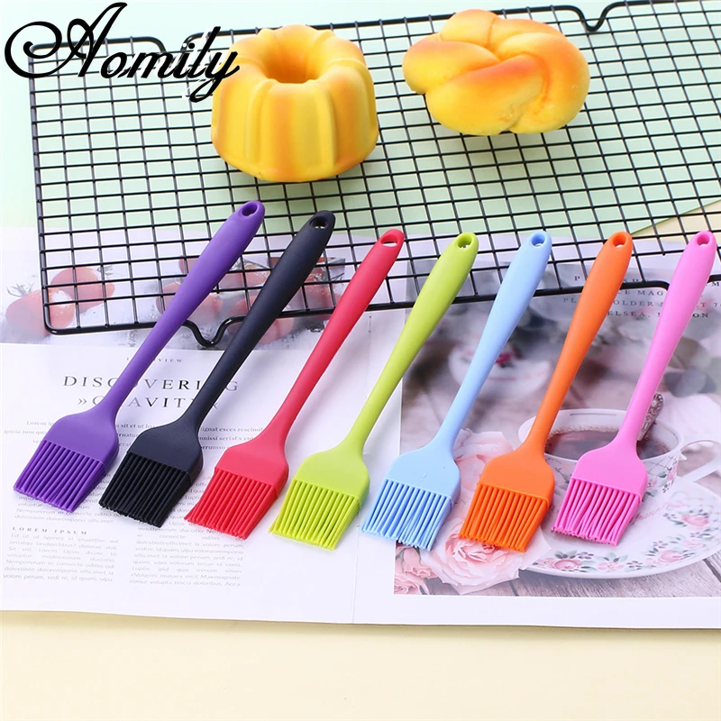 

Amoliy 21cm Silicone Brush Barbecue Brush Oil Brush Silicone Brush, DIY Baking Tools for Cakes Bakery Accessories Cooking Brush