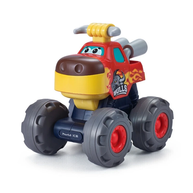 

Friendly Off Road Model Vehicles Toy Inertia Stunt Cars Battery Free for Kids