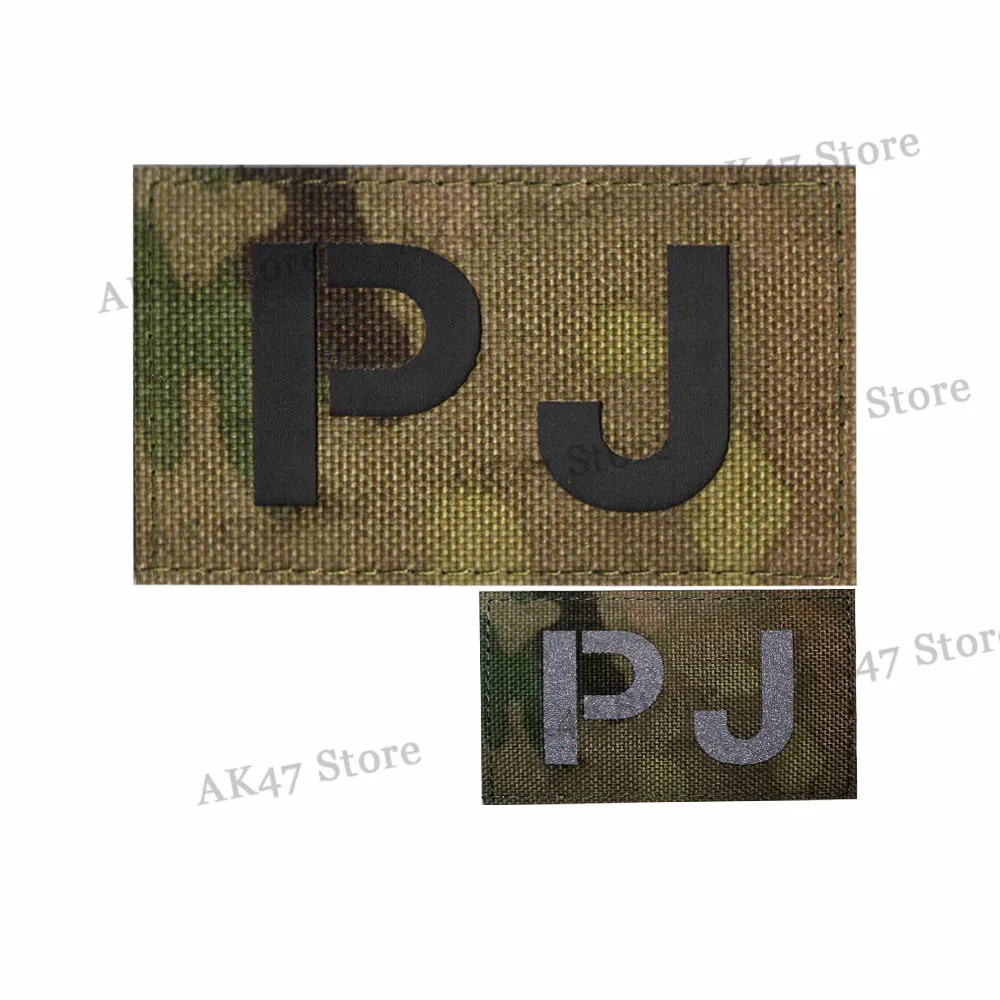 PJ IR 8 x 5cm Команда уплотнения инфракрасный ИК-патч темно-синие уплотнения SWAT обратный патчи Мультикам военный боевой дух CP камуфляж отражающая вставка нагрудный знак крючок/петля - Цвет: PJ IR 8 x 5cm