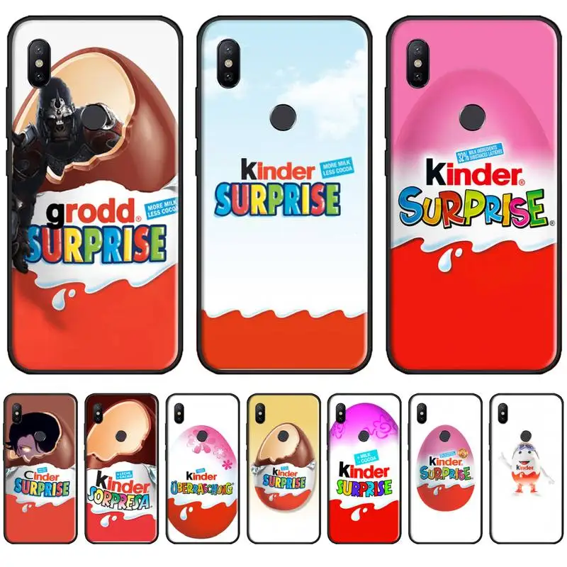 

Funny kinder surprise egg Phone Cases For Xiaomi Redmi 7 9t 9se k20 mi8 max3 lite 9 note 8 9s 10 pro Soft Silicone Cover Funda