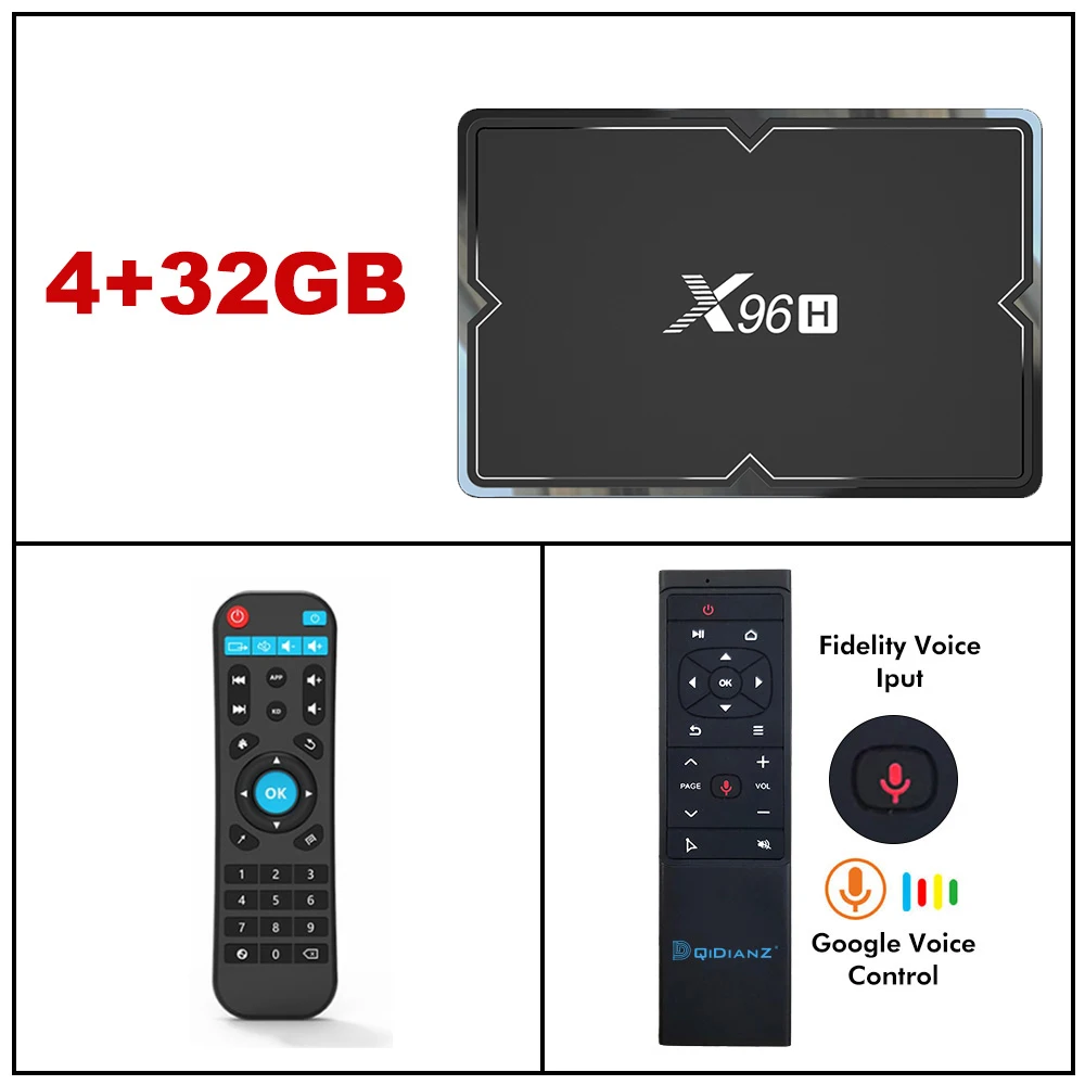 X96H Android 9,0 2 ГБ 4 ГБ+ 16 ГБ 32 ГБ 64 Гб Смарт ТВ приставка Bluetooth 4,1 ТВ приставка WiFi 2,4G/5G Netflix Youtube медиаплеер - Цвет: X96H-4-32-MT12