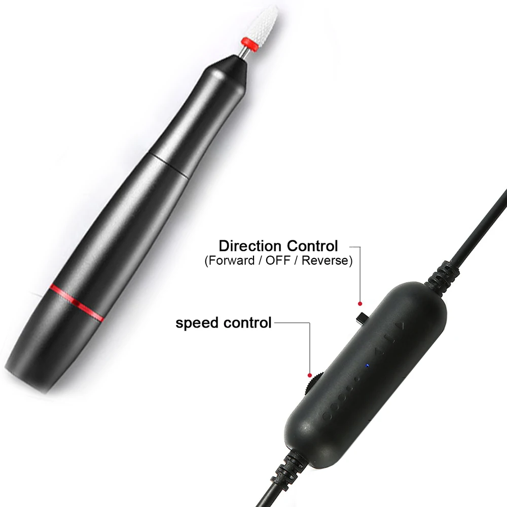 Машинка для маникюра и педикюра 20000 об./мин. с фрезами|Электрические маникюрные