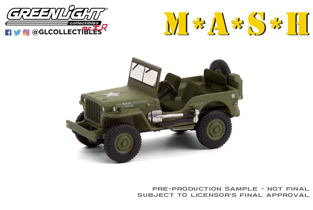 GreenLight 1:64 1942 Willys MB Jeep модель автомобиля из сплава литые металлические игрушки