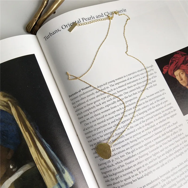 Женское ожерелье с подвеской в виде ракушек из серебра 925 пробы | Украшения и