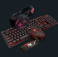 gaming keyboard and mouse combo headset gamer mouse and keyboard with 104 keys for pc accessories gamers accessories wired