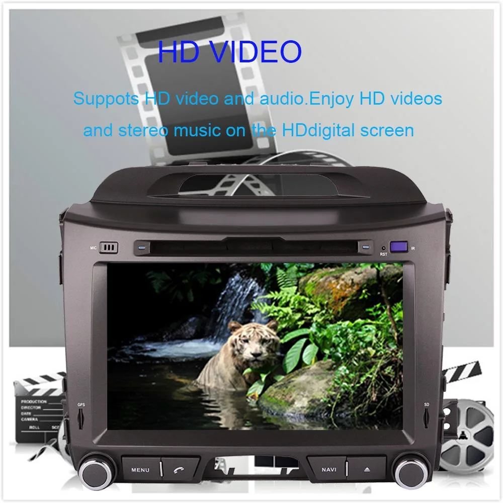 8-дюймовый Восьмиядерный процессор 4 Гб + 64 ГБ Автомобильная GPS-навигация для Kia