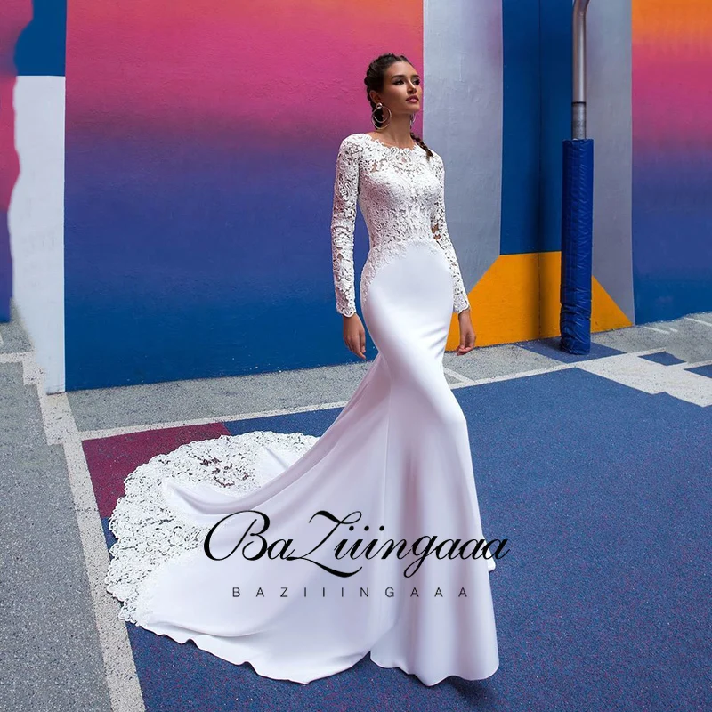 

BAZIIINGAAA Simple Wedding Dress Lace Little Beading Strapless Dress Luxury WeddingGowns Bridal Can Be Washed Bride Dresses