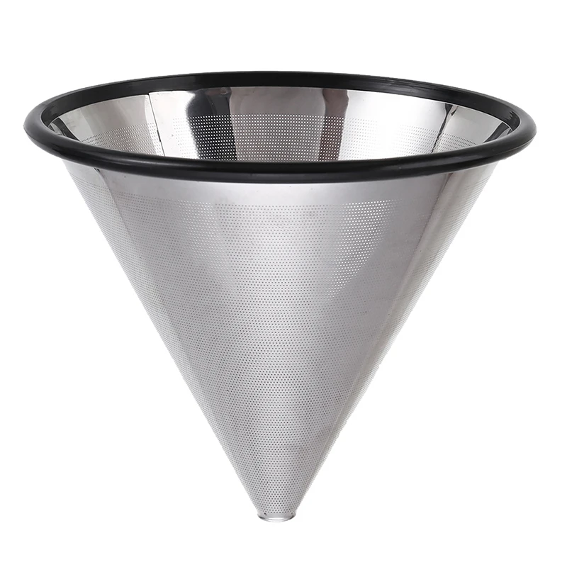 

Stainless Steel Coffee Filter Kitchen Tea Set Funnel Filter Reusable Portable Household Coffee Filter