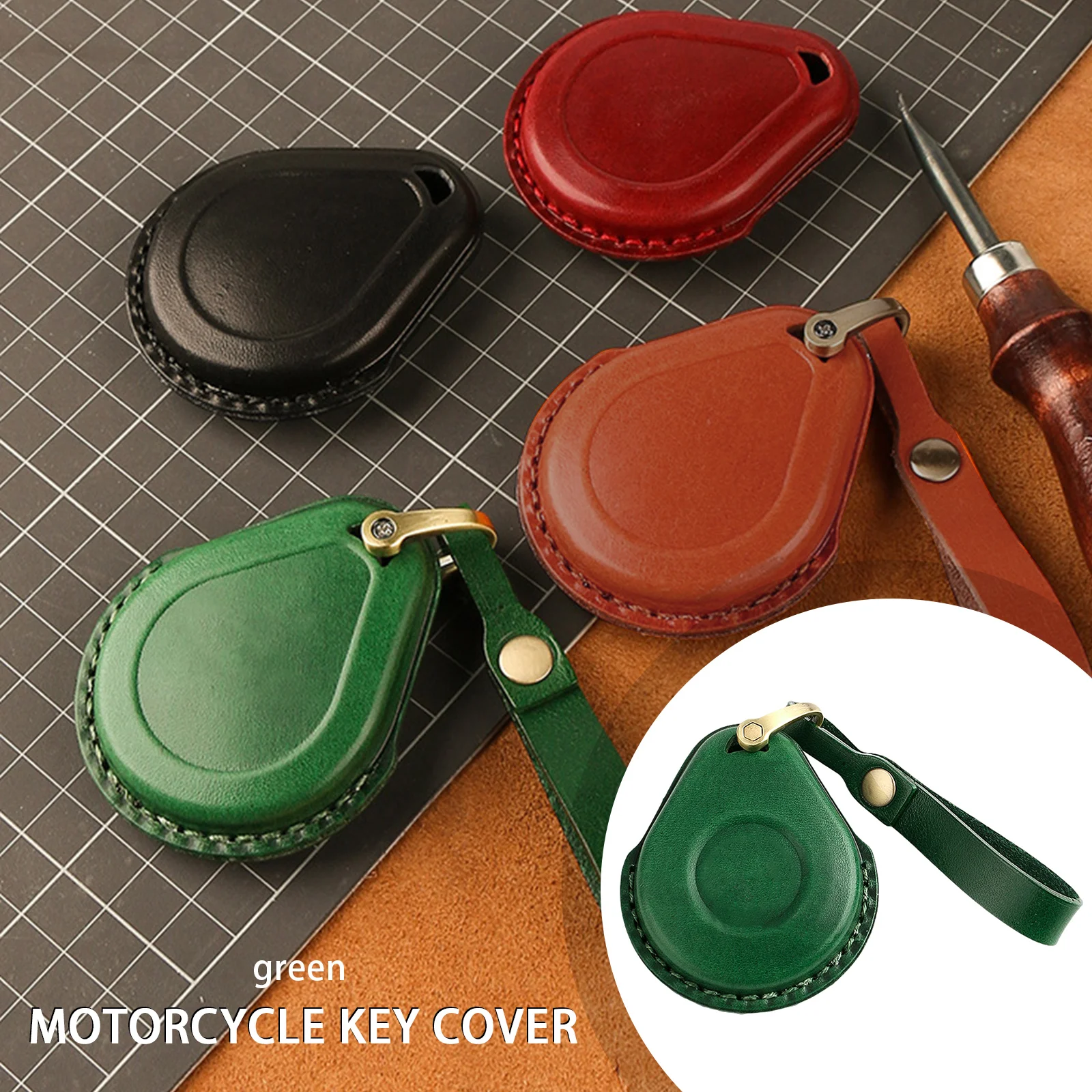 handmade smart key genuine leather case fob cover for harley davidson x48 1200 street glide keychains free global shipping