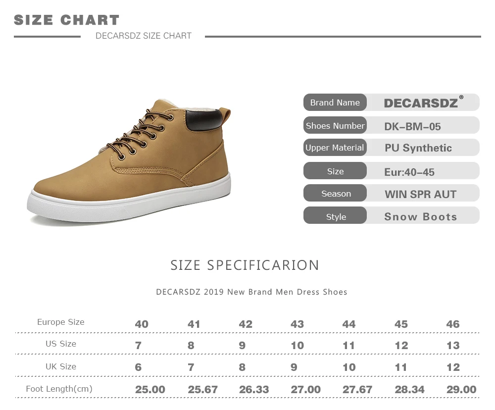 Men Warm Boots Man Winter Snow Boots Men Brand Fur Warm Ankle Botas hombre Male Casual Lace-up Luxury Leahter Men's Boots