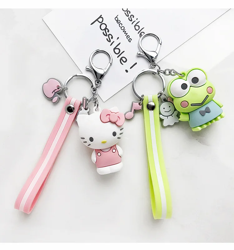 Милый мультфильм брелоки с животными котенок кошка поп лягушка собака Пингвин из