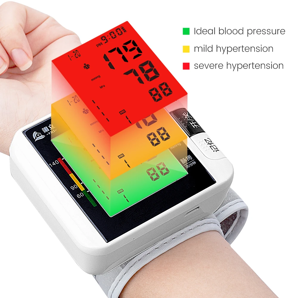 

Digital Wrist Blood Pressure Monitor Medical Upper Arm Sphygmomanometer Automatic Tonometer Tensiometro Blood Pressure Meter