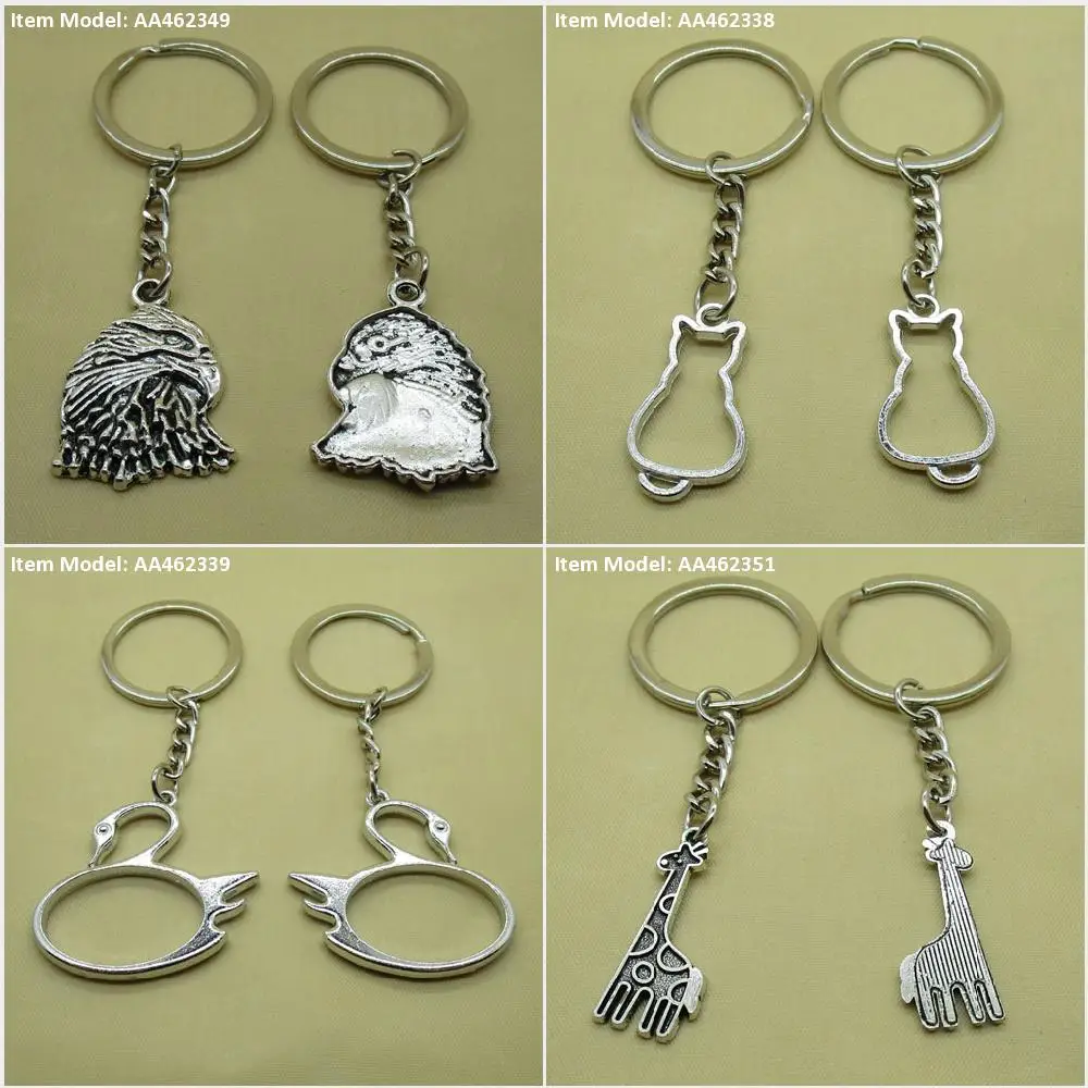 Брелок для ключей Орел ястреб голова кошка котенок рамка кабошона Гусь Лебедь