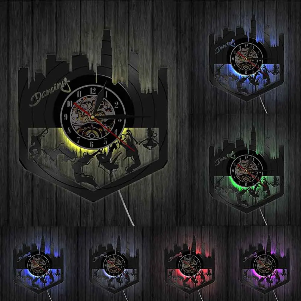 Настенные часы в стиле хип-хоп для уличного танца украшение вечевечерние