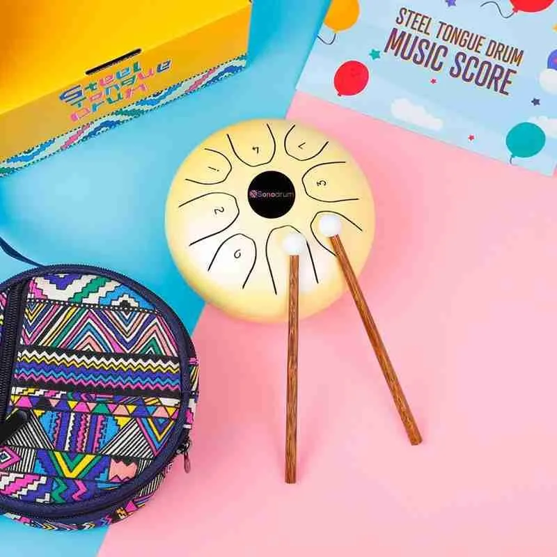 Стальной барабан для языка 5 дюйма инструмент с резервуаром палочки сумка