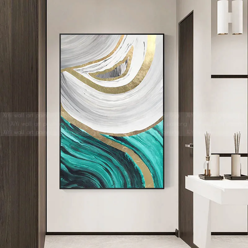 Настенные художественные настенные картины для гостиной холст с золотыми