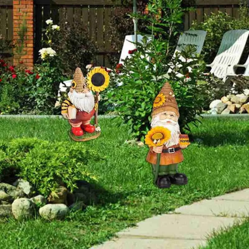 

Garden Resin Statue Landscape Decoration Outdoor Fairy Elf Pot Ornaments Dwarf Garden Handicraft Flower Accessories Miniatu J5D0