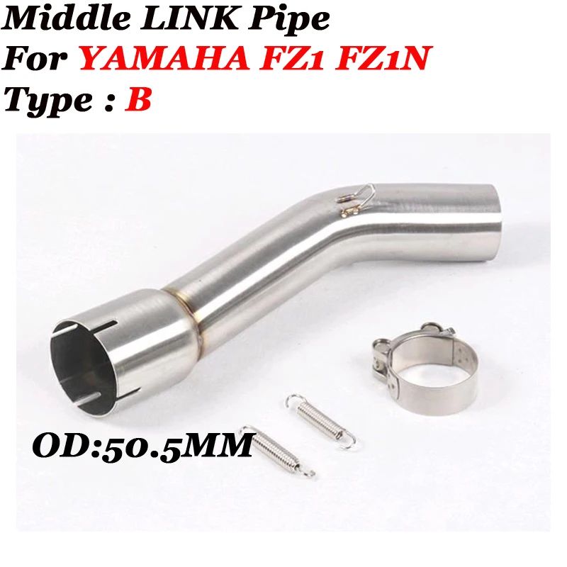 Slip On For Yamaha FZ1 FZ1N FZ1000 Motorcycle GP Exhaust Muffler Pipe Middle Link Connector Tube Without | Автомобили и мотоциклы