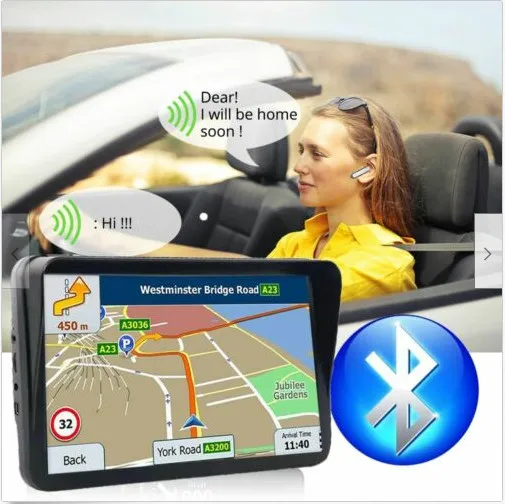 Bluetooth 9 дюймов автомобиль грузовик gps емкостной экран с AV-IN загружен Европа карта