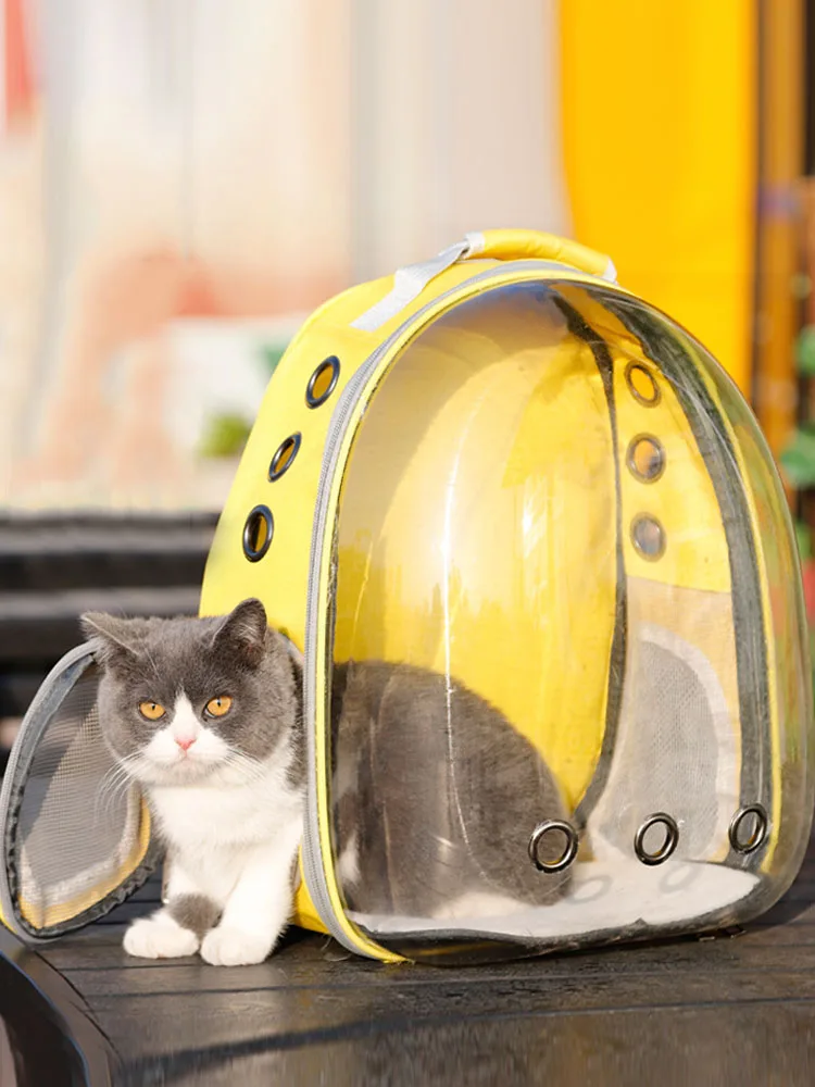 

Portable Cat Carrier Bag Breathable Pet Carriers Small Dog Cat Backpack Transport Outdoor Travel Space Capsule Cage Pets Bag