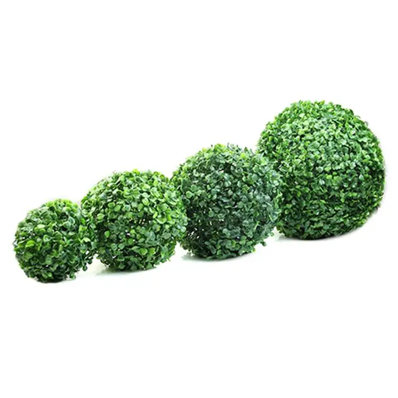 

Simulation Green Leave Grass Ball Artificial Flower Grass Plant Ball Topiary Tree Boxwood Home Outdoor Wedding Party Decoration
