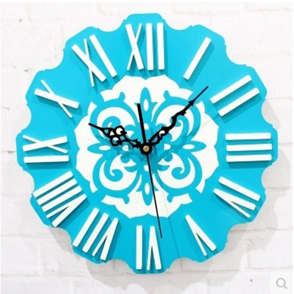 Новый Европейский Средиземноморский стиль стерео шрифт настенные часы в