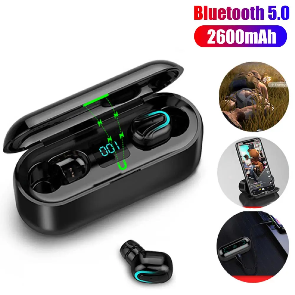 Q32-1, беспроводные наушники TWS Bluetooth 5,0, гарнитура, HD стерео гарнитура, HIFI, водонепроницаемые наушники с микрофоном, чехол для зарядки для iphone