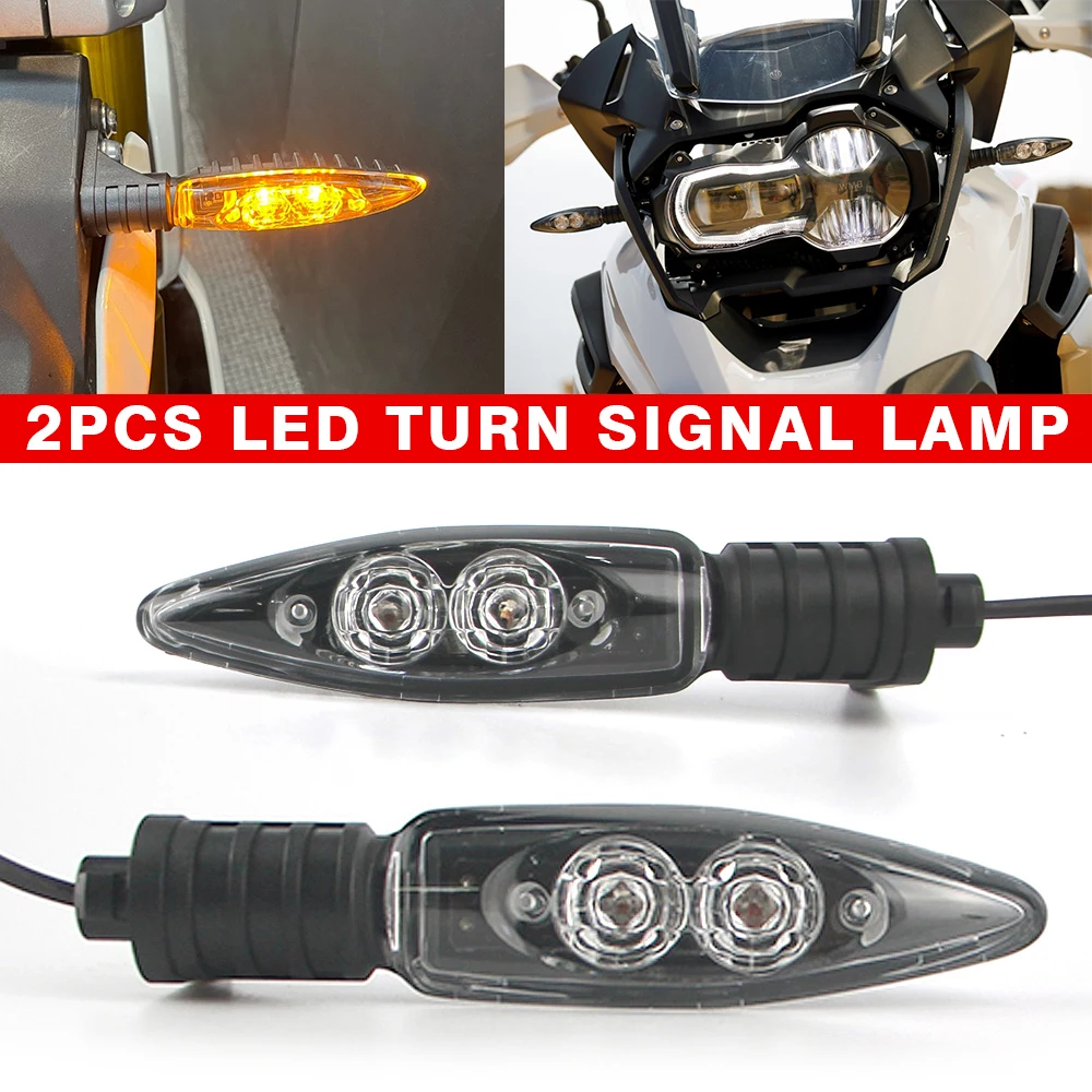 

2pcs Motorcycle LED Turn Signal Indicators Light Lamp Fit For BMW R1200GS R1250 C600 F800 F1200 Accessories