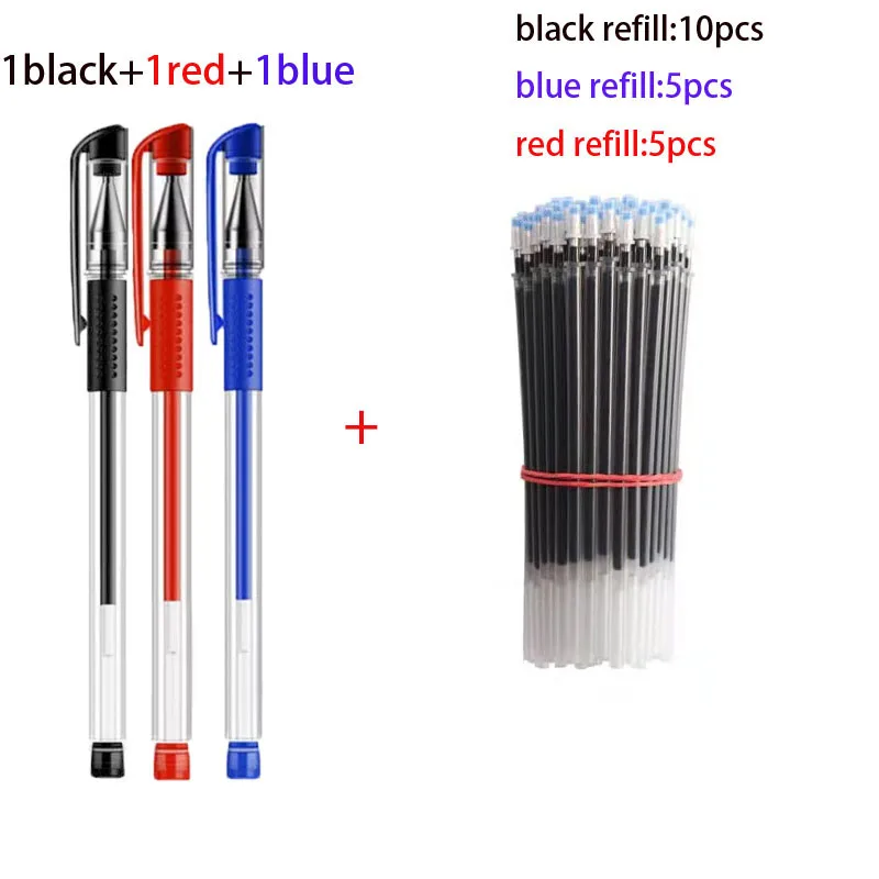 

0.5 mm Matte Ballpoint Gel Pens Bullet Set Black/Red/Blue Gel Ink Refills Kawaii Stationery School&Office Writing Supplies